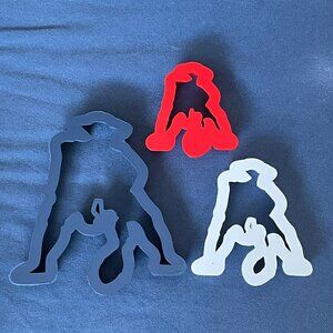 Set of 3 New England Patriots Thowback Cookie Cutters-New